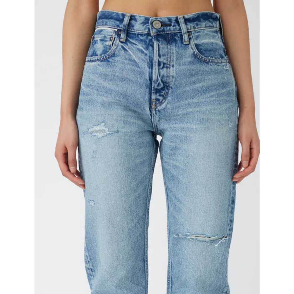 Moussy Light Blue Straight Leg Jeans - Picture 2 of 12